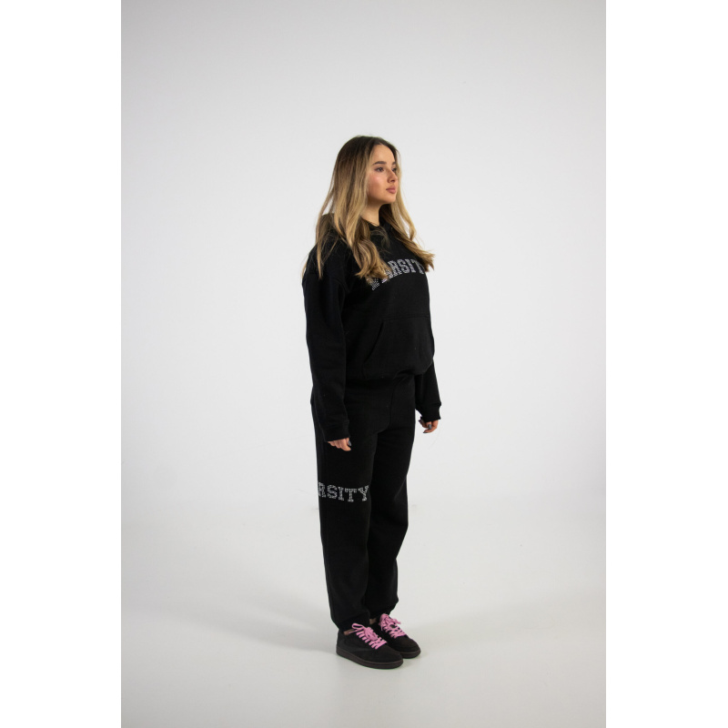 Rhinestone varsity joggers black - Afbeelding 4