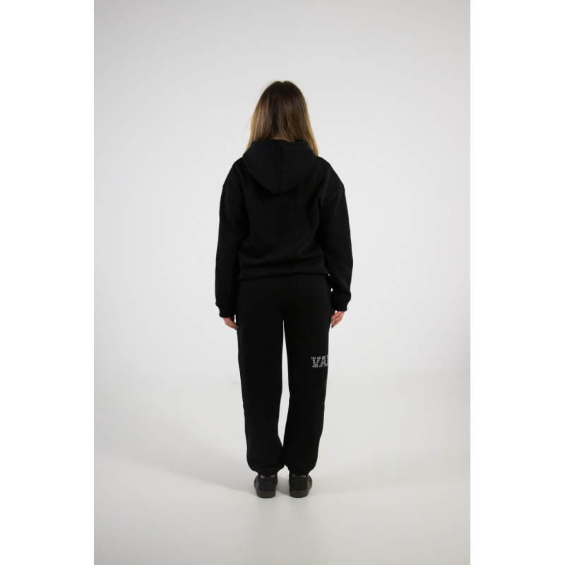 Rhinestone varsity joggers black - Afbeelding 2